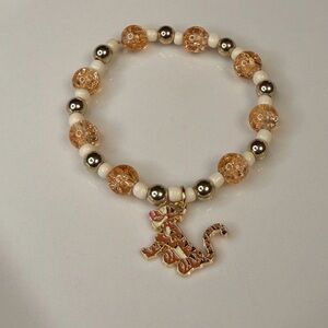 Tigger from Winnie the Pooh Bracelet - Orange cream and gold